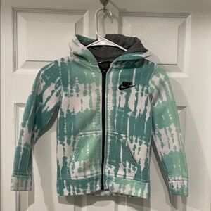 Nike Kids Mint and White Tie-Dye Hoodie